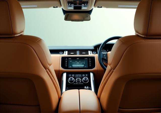 Car interior detailing luxury leather