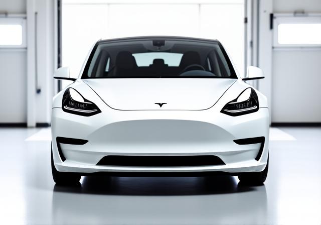 Tesla Model 3 with high gloss finish